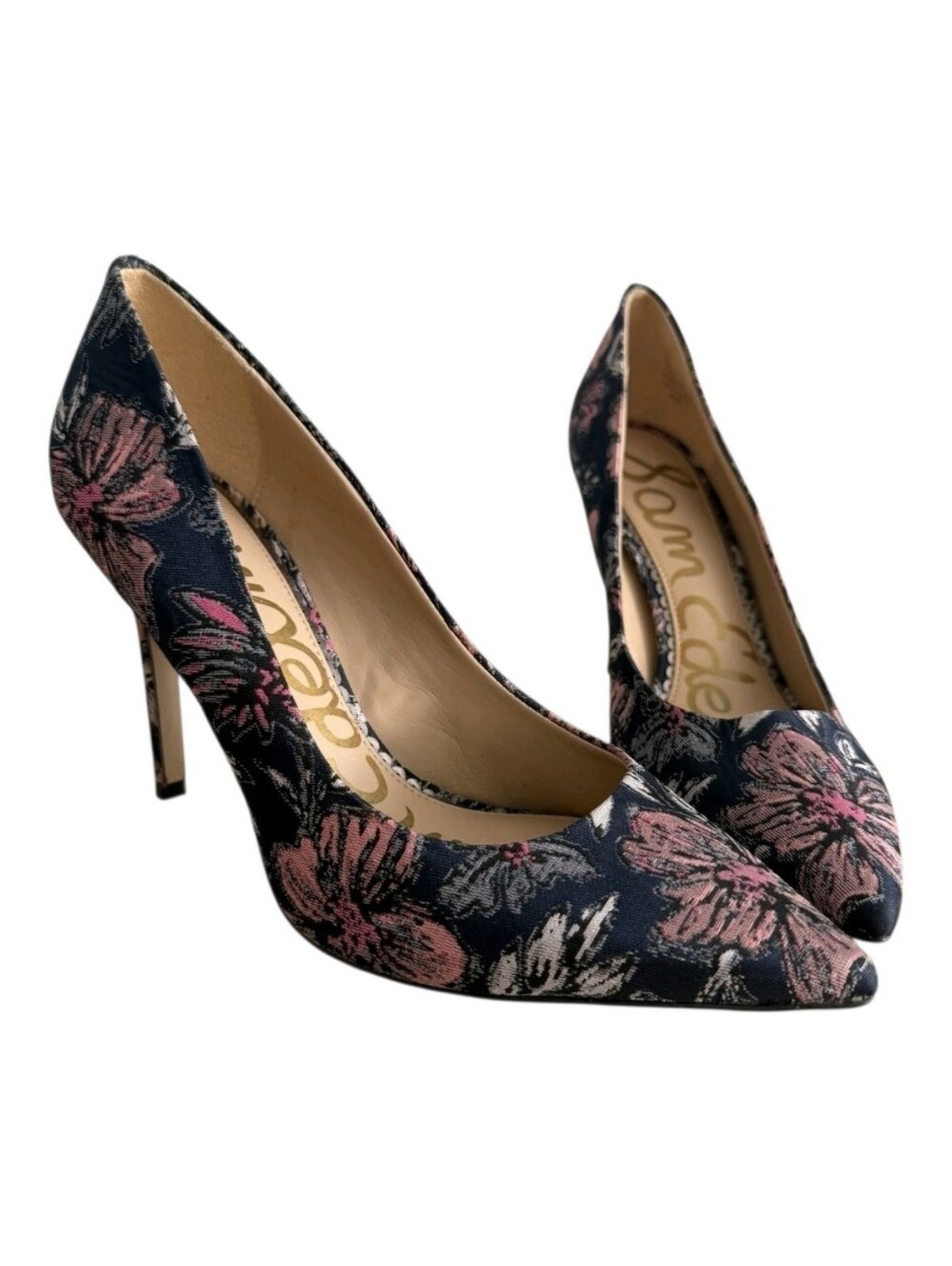 Sam Edelman Hazel Floral Pointed Toe Stiletto Heels Pumps Shoes 10 - Picture 6 of 7